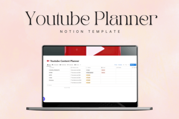 Youtube Planner Notion Template