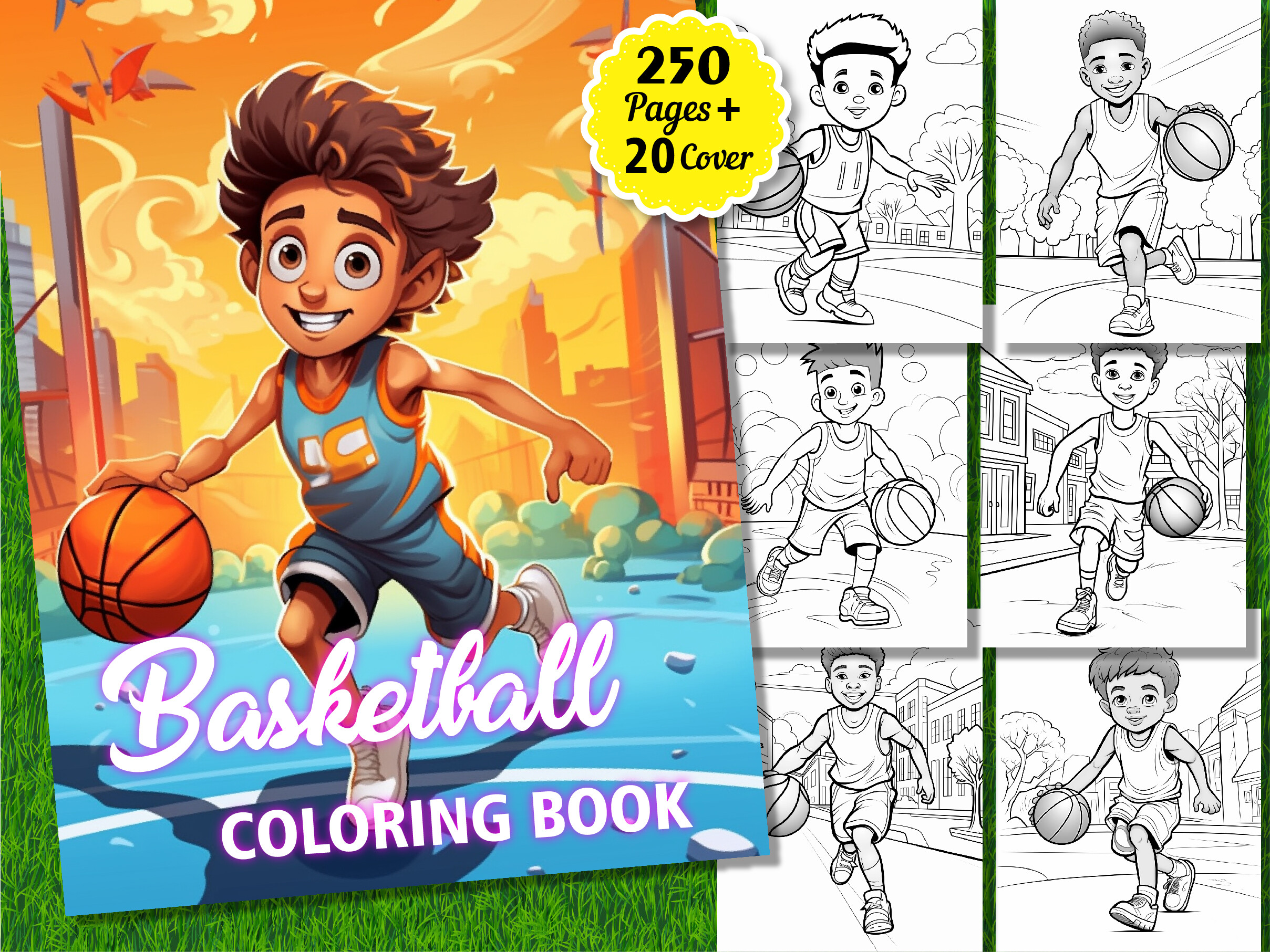 250 Basketball Coloring Pages for Kids