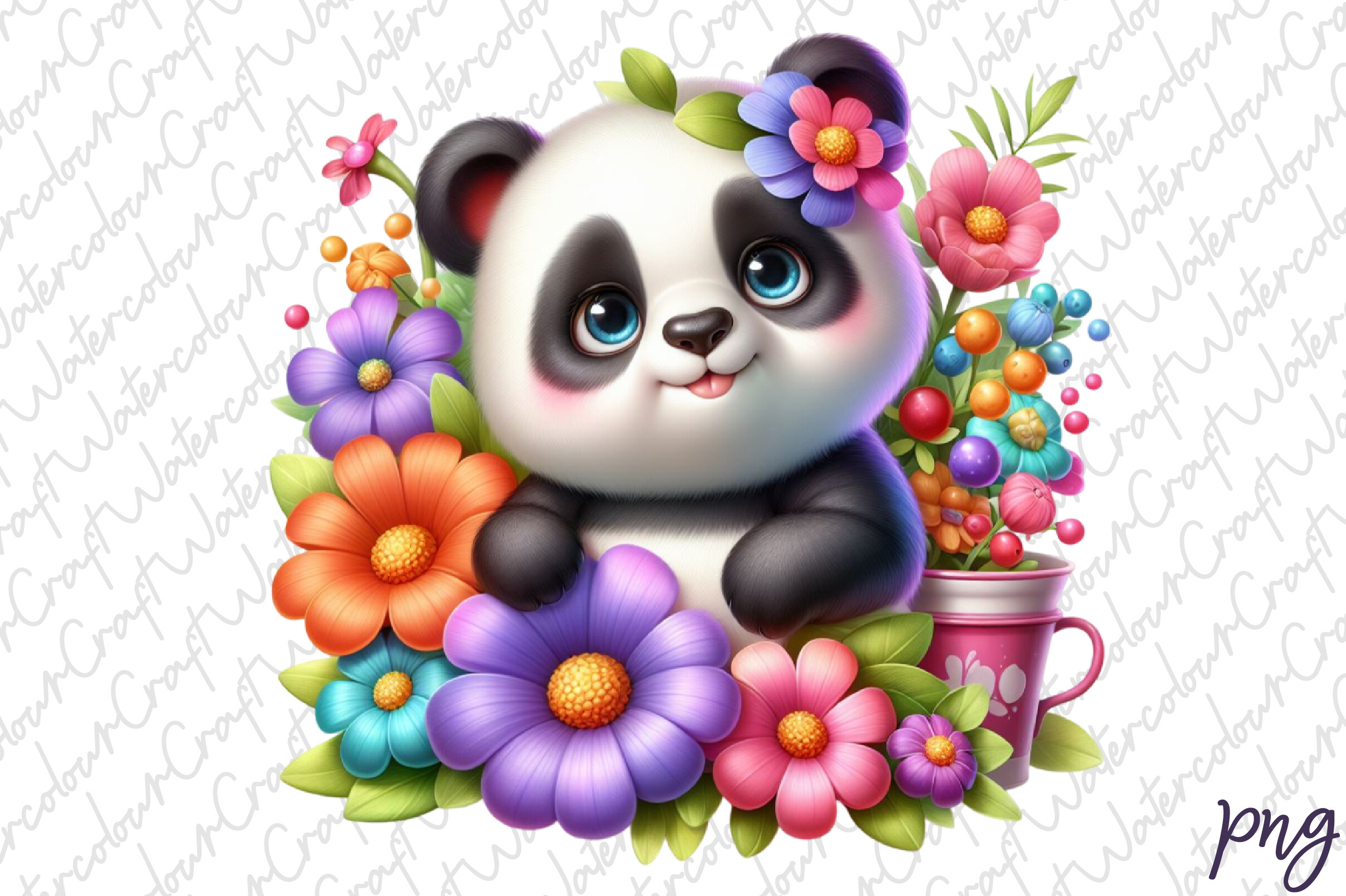 Adorable Panda Clipart Sublimation Graphic by FensyArt · Creative Fabrica
