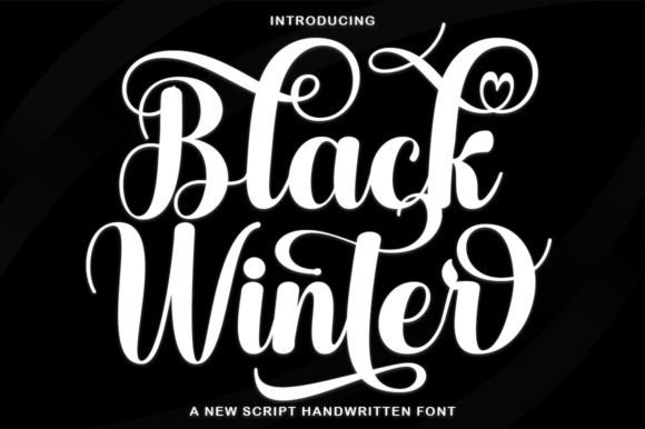 Black Winter Script & Handwritten Font By gloow studio