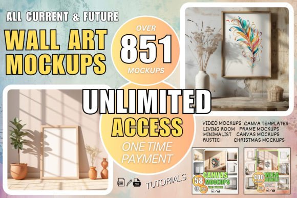 Frame Mockup Bundle PSD+Canva Templates