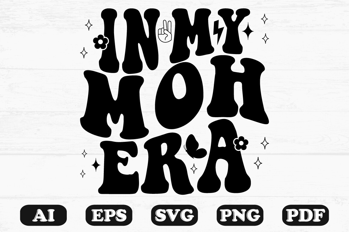 In My Moh Era Retro Wavy Svg Graphic by hosneara 4767 · Creative Fabrica