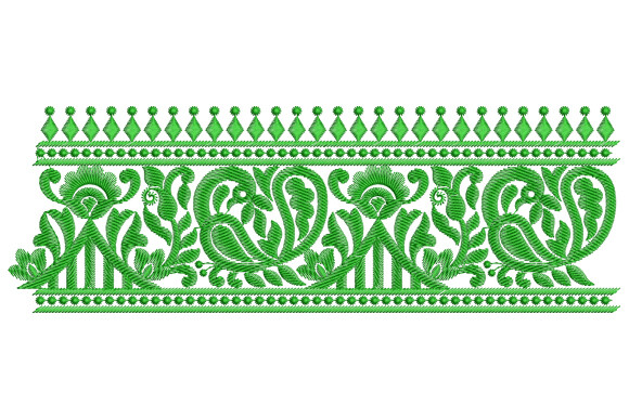 Peacock Floral Border