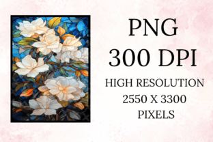 Peonies Stained Glass Pattern Graphic by daphnekstudio · Creative Fabrica