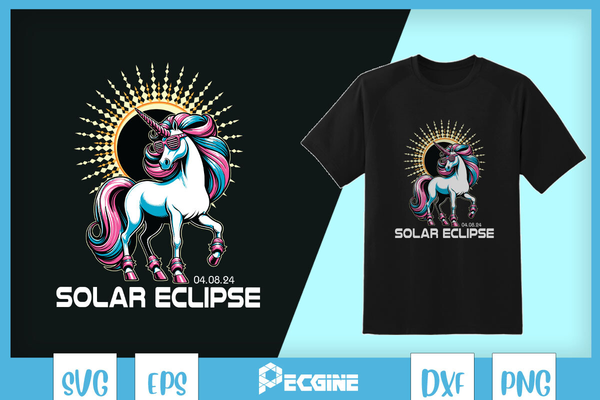 Solar Eclipse 2024 Total Eclipse SVG Graphic by Pecgine · Creative Fabrica