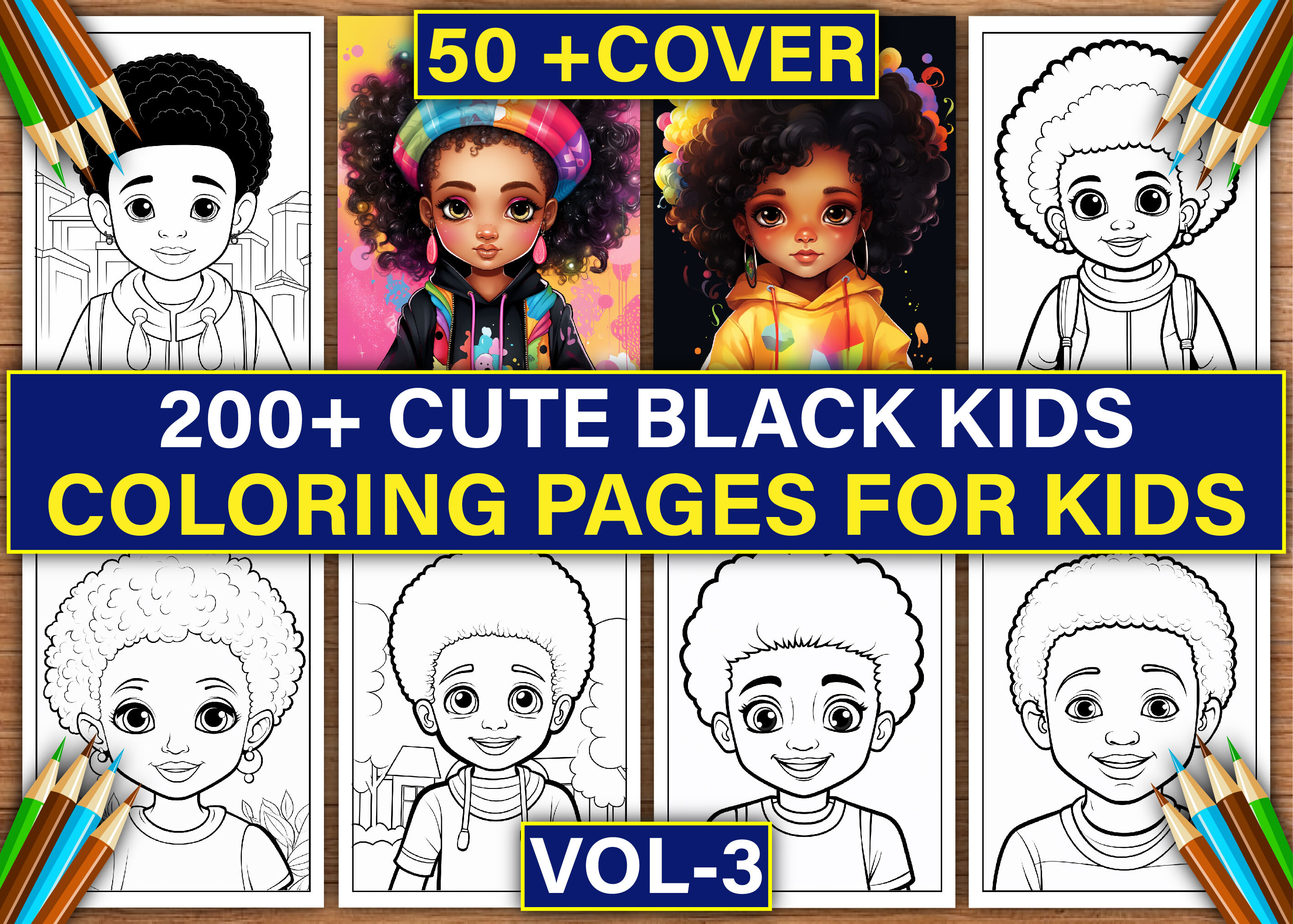 200+ Black Kids Coloring Pages for Kids