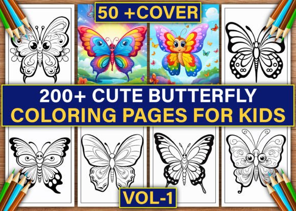 200+ Cute Butterfly Coloring Pages
