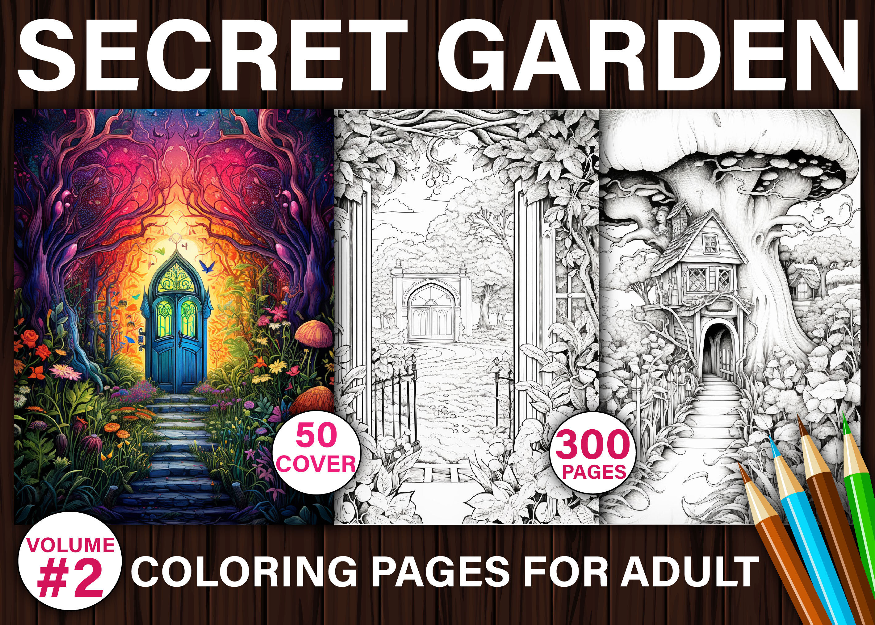 300+ Secret Garden Coloring Book Pages