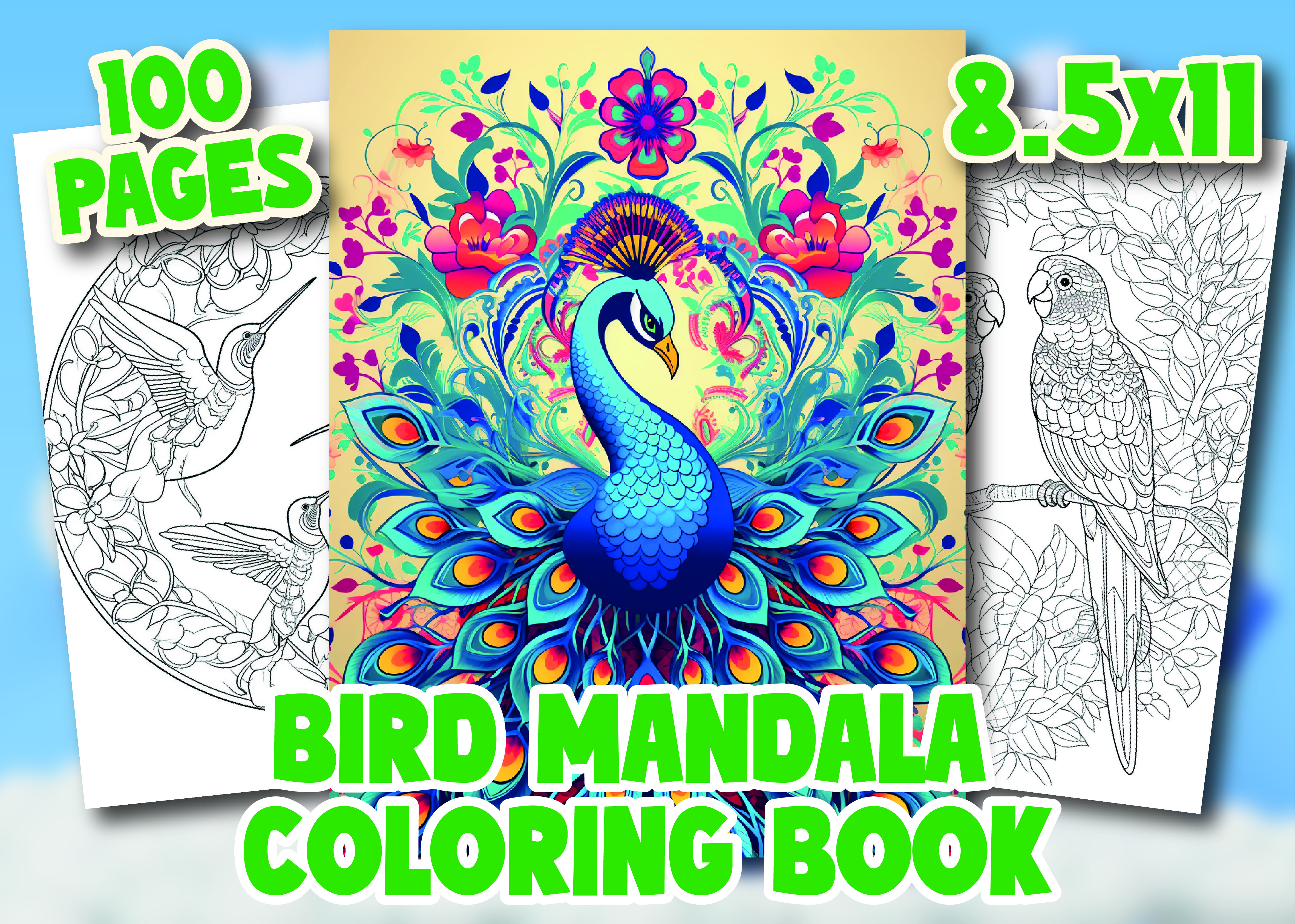 Bird Mandala Coloring Book for Adult