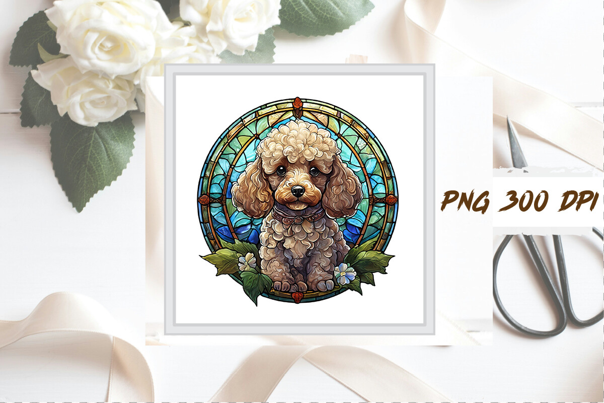 Cute Poodle Puppy Dog Sublimation Graphic by DreamArt · Creative Fabrica