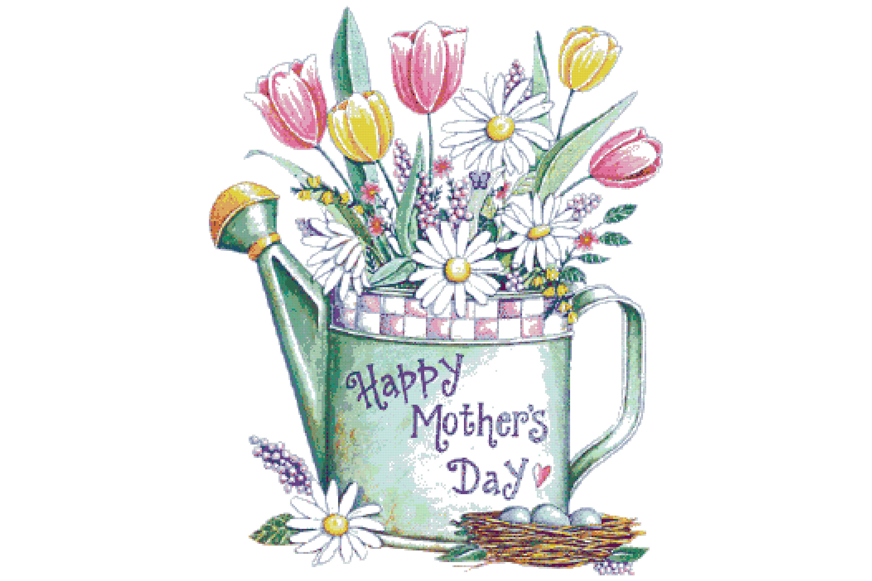 Mothers Day Counted Cross Stitch Pattern