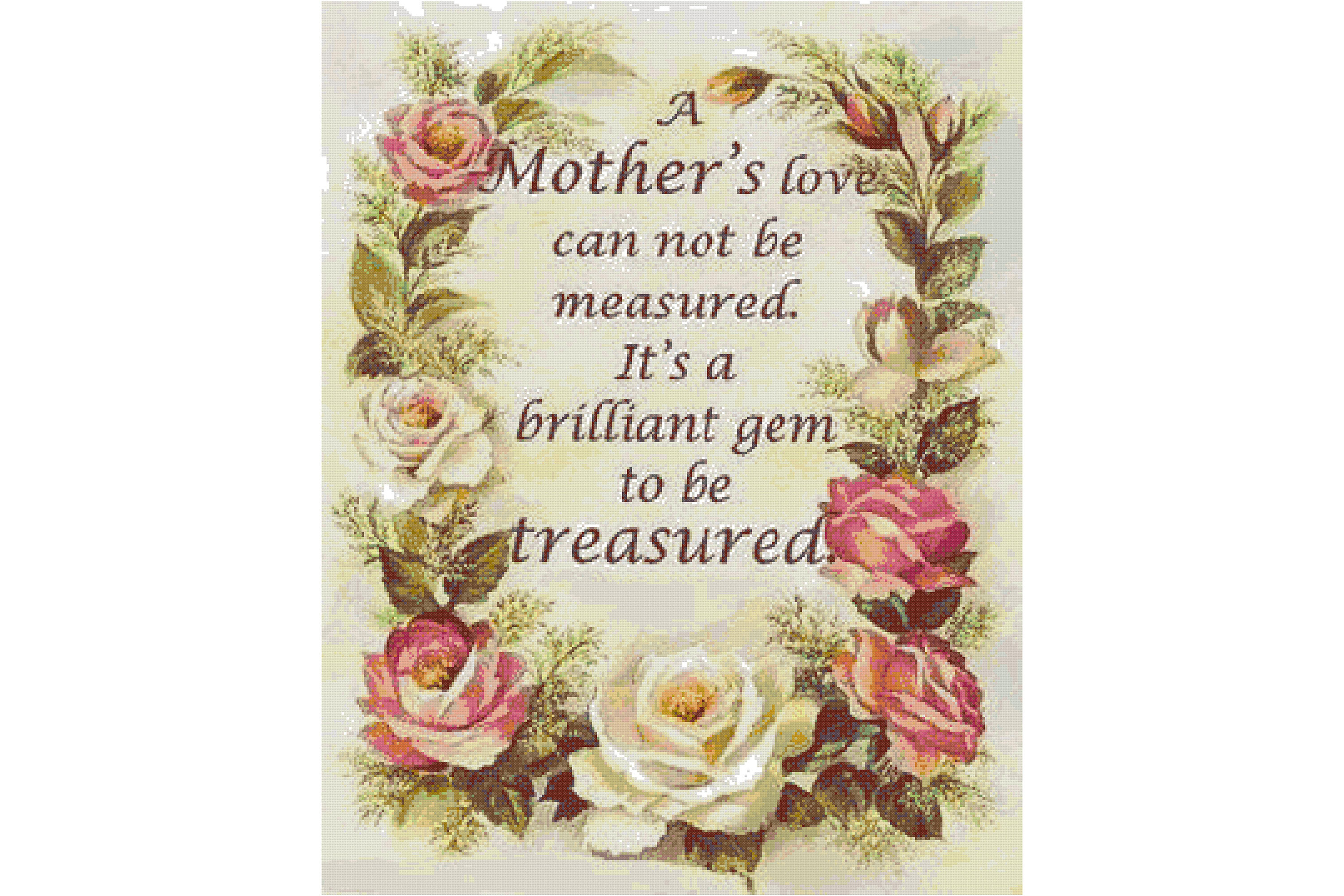 Mothers Day Counted Cross Stitch Pattern