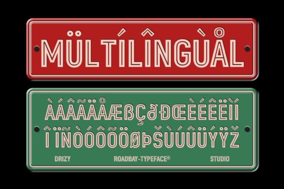 Roadbay Inline Bold Condensed Font PNG with transparent background - Preview 5
