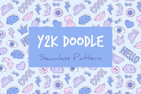 Y2k Doodle Seamless Pattern
