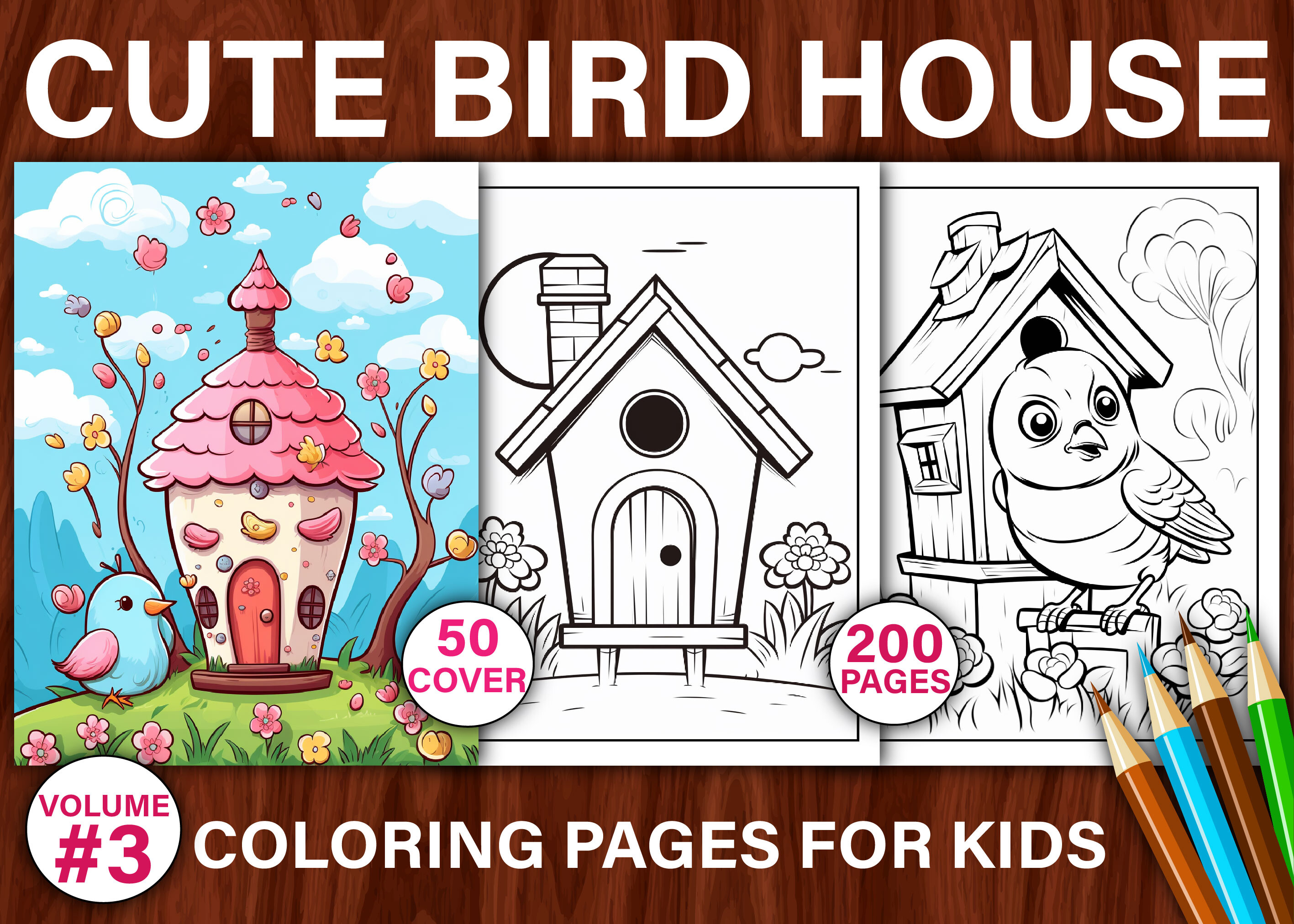 200+ Bird House Coloring Pages for Kids