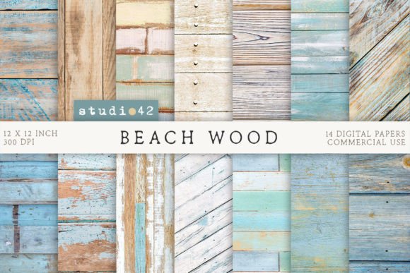 Beach Wood Background Digital Papers
