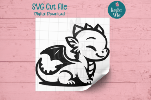 Cute Baby Dragon SVG Cut File Graphic by KayBeeSVGs · Creative Fabrica