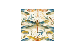 Watercolor Dragonfly Patterns Background Graphic by pcudesigns ...