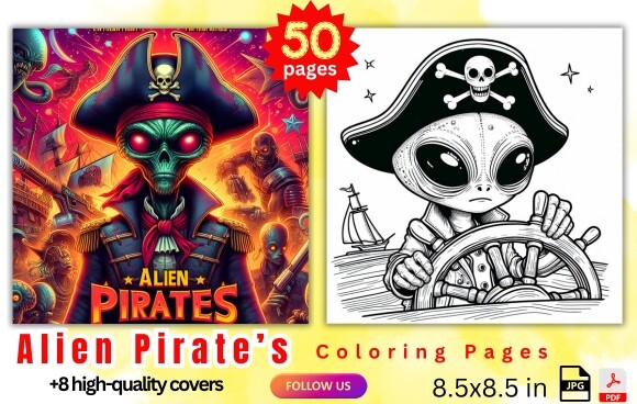 Alien Pirate’s Coloring Adventure