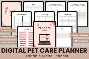 Digital Pet Care Planner Canva Interior