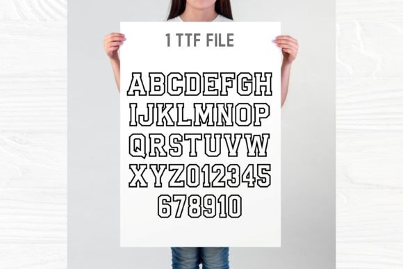 Ab Varsity Outline Font - Preview 2