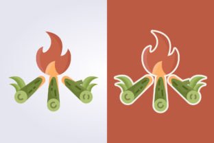 Flat Campfire Icon Vector Logo Graphic by Lodzrov · Creative Fabrica