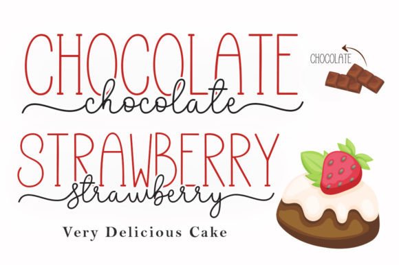 Butter Cake Duo Font PNG with transparent background - Preview 2