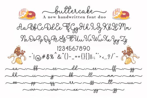 Butter Cake Duo Font PNG with transparent background - Preview 6
