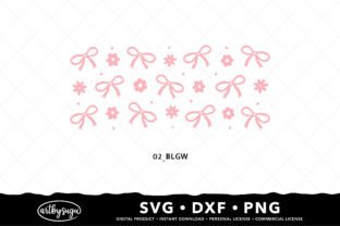 Daisy Bows Libbey Can Glass Wrap Svg Graphic by artbysugu · Creative ...