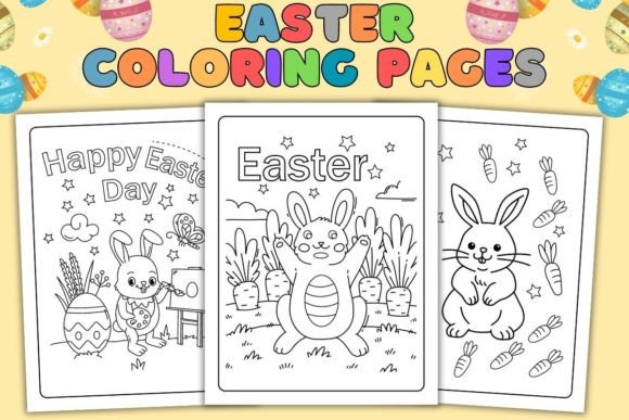 Easter Day Coloring Book Pages Graphic by Adobe Master · Creative Fabrica