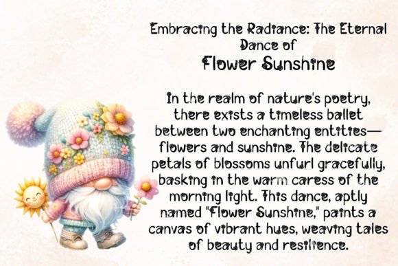 Flower Sunshine Font PNG with transparent background - Preview 1