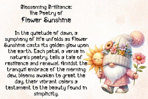 Flower Sunshine Font PNG with transparent background - Preview 2