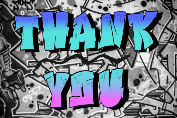 Graffiti Angel Wings Font - Preview 3