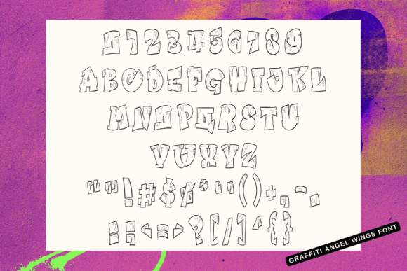 Graffiti Angel Wings Font - Preview 1