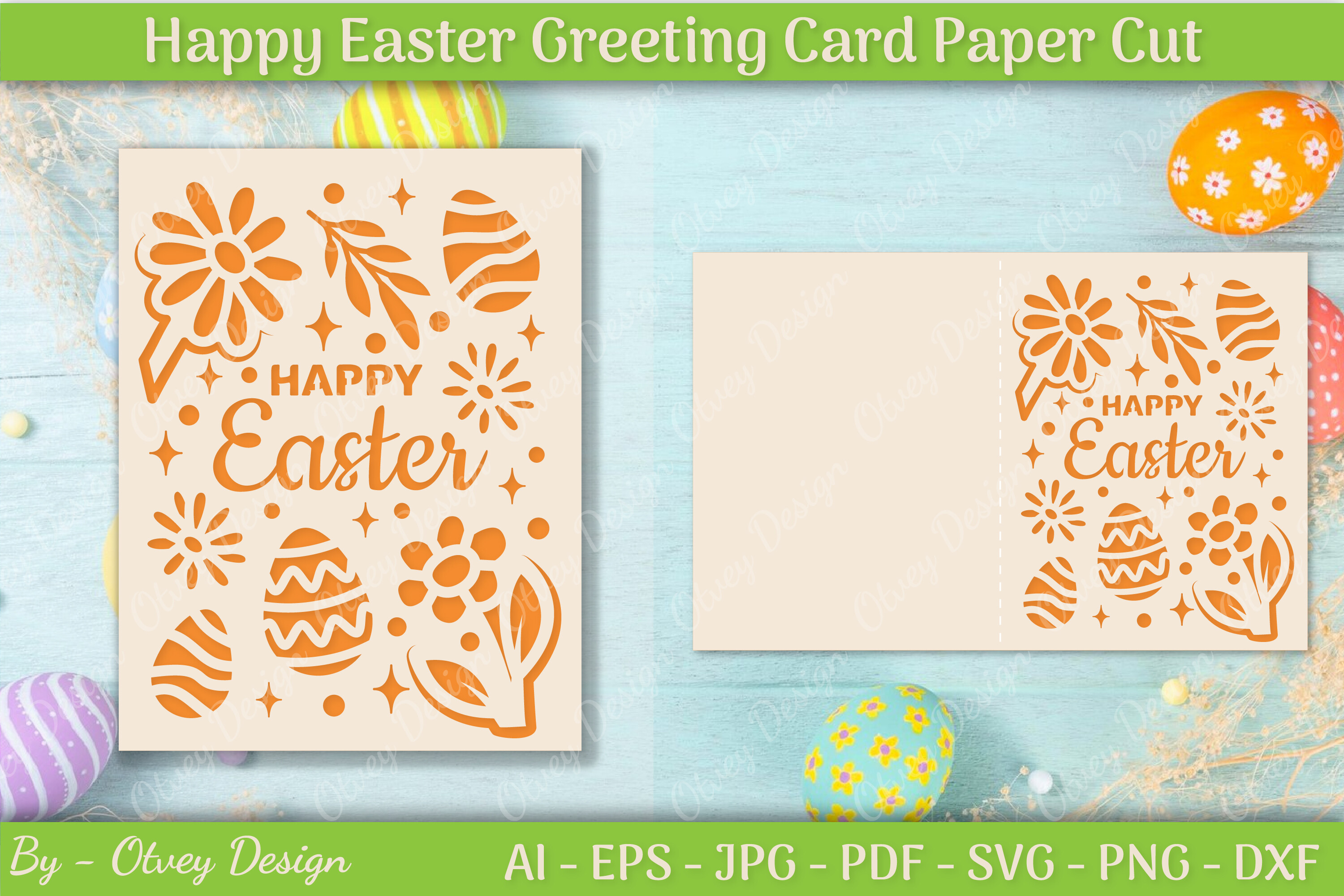 Happy Easter Greeting Card SVG Graphic by Otvey Design · Creative Fabrica