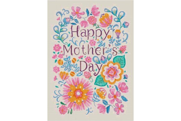 Mothers Day Counted Cross Stitch Pattern