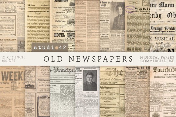 Old Newspapers Digital Papers