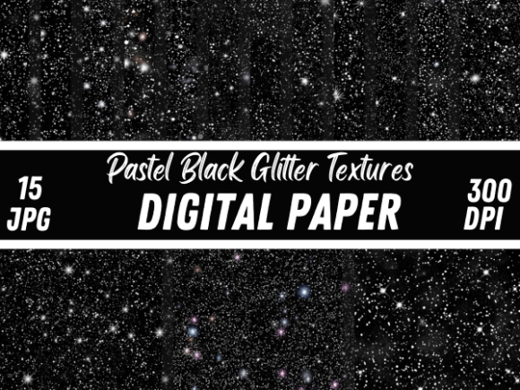Pastel Black Glitter Paper Backgrounds