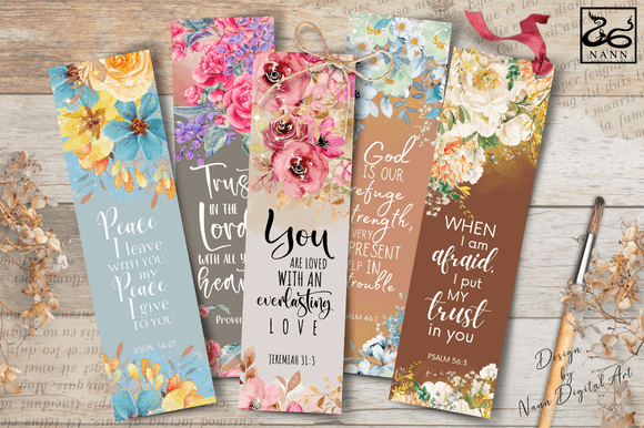 Printable Bible Verse Bookmarks Set #328
