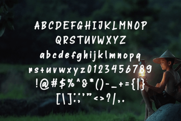 Rocky Brush Font PNG with transparent background - Preview 1