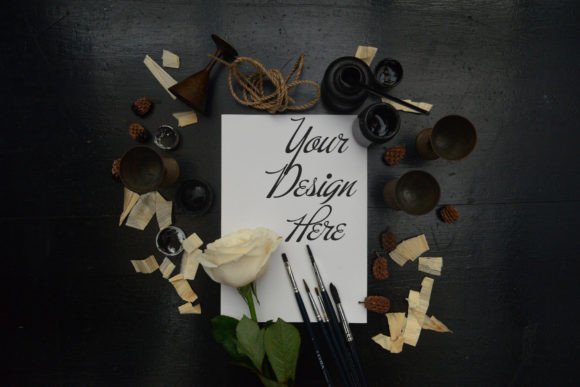 Vintage Mockups on Paper 11 Graphic Invitations & Greeting Cards By daldsgh