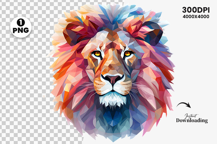 Watercolor Lion Sublimation Clipart PNG Graphic by Arslan DigitalCraft ...