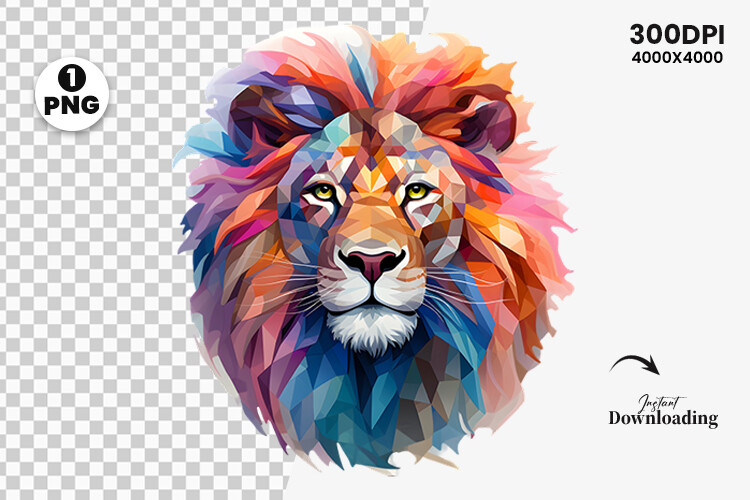 Watercolor Lion Sublimation Clipart PNG Graphic by Arslan DigitalCraft ...