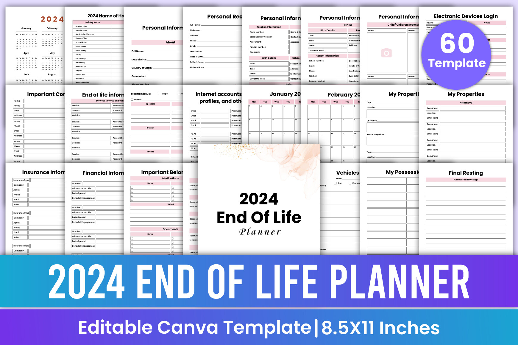 2024 End of Life Planner Canva Template Graphic by Mustafiz · Creative ...