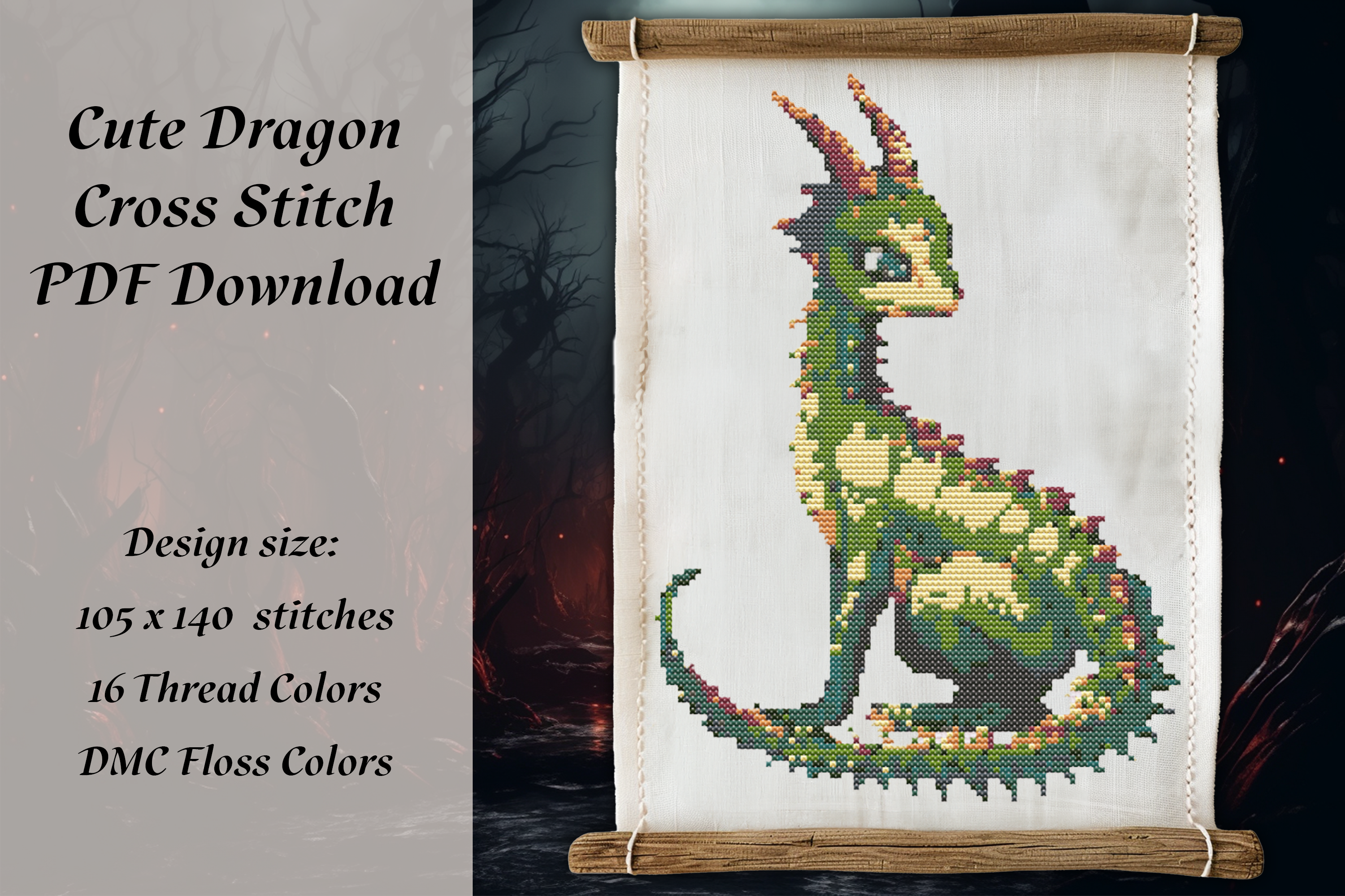 Cute Dragon Cross Stitch
