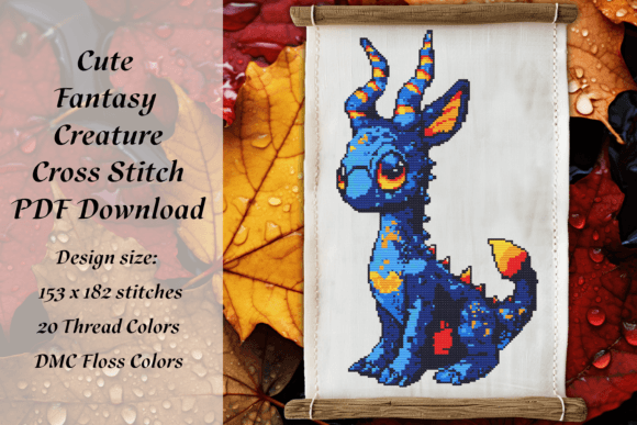 Cute Fantasy Creature Cross Stitch