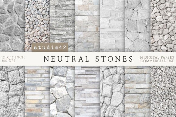 Neutral Stones Texture Digital Papers