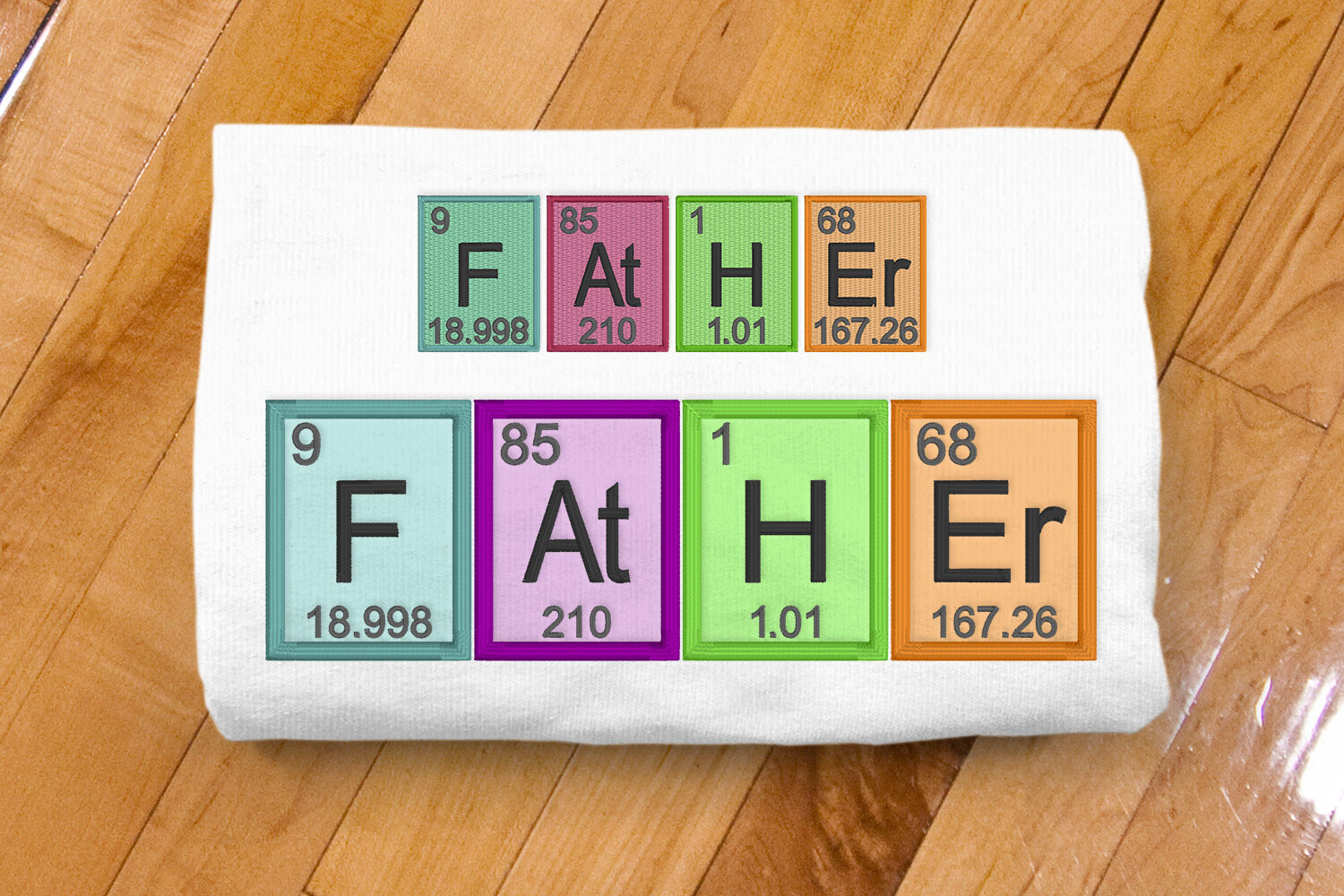 Periodic Table FATHER Applique