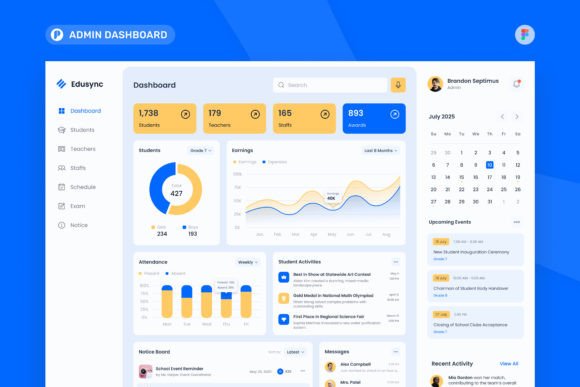 School Management Admin Dashboard