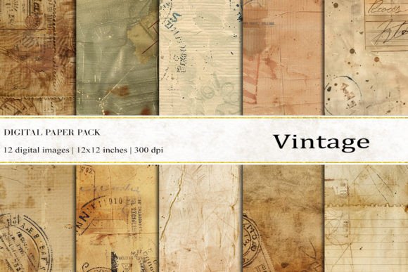 Vintage Digital Papers